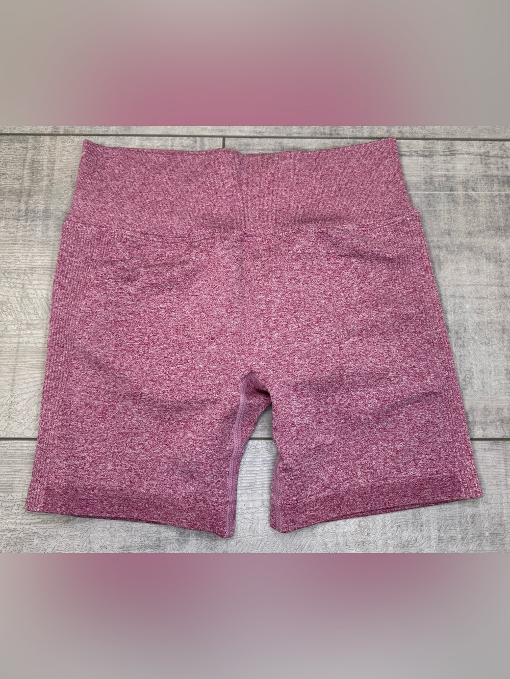 NWT Yeoreo 6” Pink High Waist Booty Shaping Workout Shorts Size Large